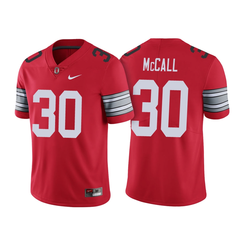 Ohio State Buckeyes Men's NCAA Demario McCall #30 Scarlet 2018 Spring Game Limited College Football Jersey LVU7449BY
